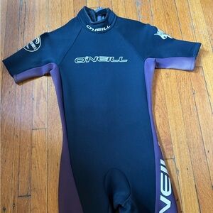 O'Neill Spring Suit Hammer 2/1mm Short Sleeve Wet Suit - Black/Purple - Men’s L